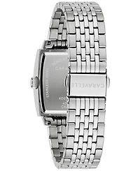 Caravelle Men's Classic Diamond Accent Stainless Steel Bracelet Watch 33mm