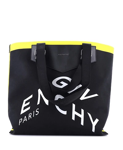 Pre-Owned Givenchy Large Antigona Logo Shopping Tote Printed Canvas