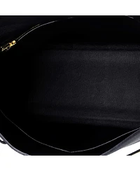 Pre-Owned Hermes Kelly 32 Handbag Black Clemence with Gold Hardware