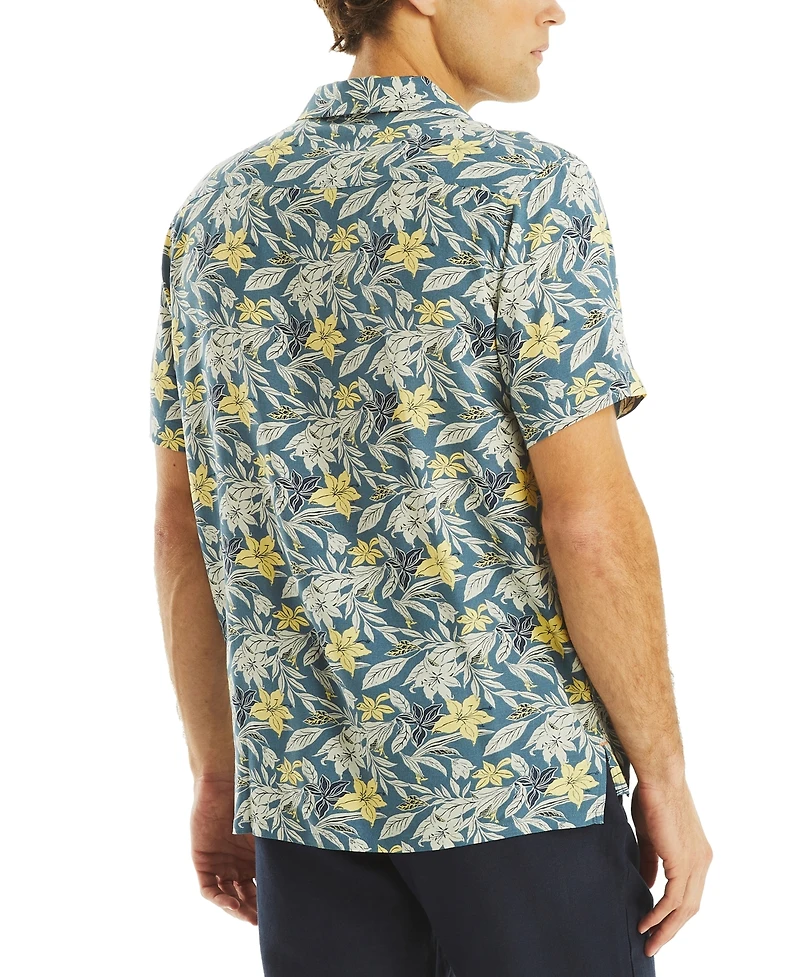 Nautica Men's Floral Button-Up Camp Shirt