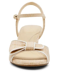 Anne Klein Women's Rosy Bow Block Heel Dress Sandals