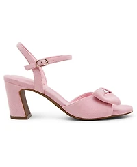 Anne Klein Women's Rosy Bow Block Heel Dress Sandals