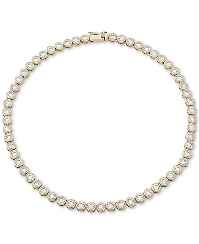 Emily in Paris Gold-Tone Cubic Zirconia Bezel 16" Collar Necklace