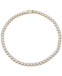 Emily in Paris Gold-Tone Cubic Zirconia Bezel 16" Collar Necklace