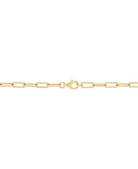Garnet (3/8 ct. t.w.) & White Topaz (1/10 Heart Circle Paperclip Link 18" Pendant Necklace 14k Gold-Plated Sterling Silver