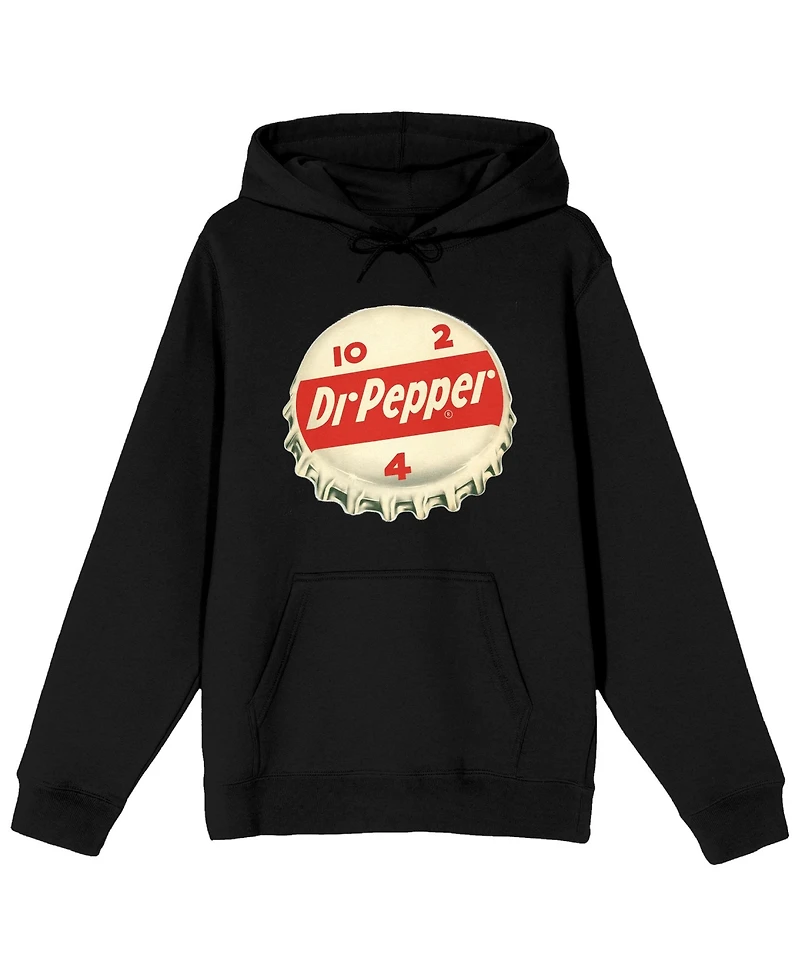 Dr. Pepper Big & Tall Dr Pepper Bottle Cap Black Sweatshirt-4XL