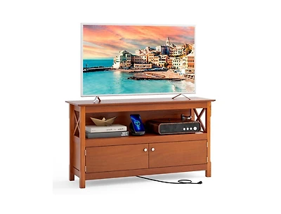 Rustic Wooden Storage Cabinet Tv Stand for Media and Tv Setup