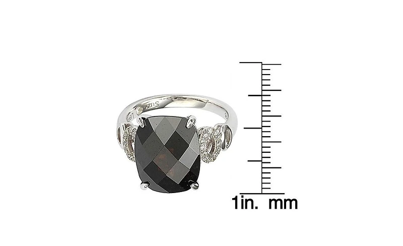Suzy Levian Sterling Silver Cubic Zirconia Cocktail Ring