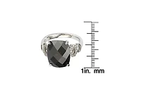 Suzy Levian Sterling Silver Cubic Zirconia Cocktail Ring
