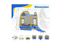 Trampoline with Ladder and Slide for Indoor and Outdoor