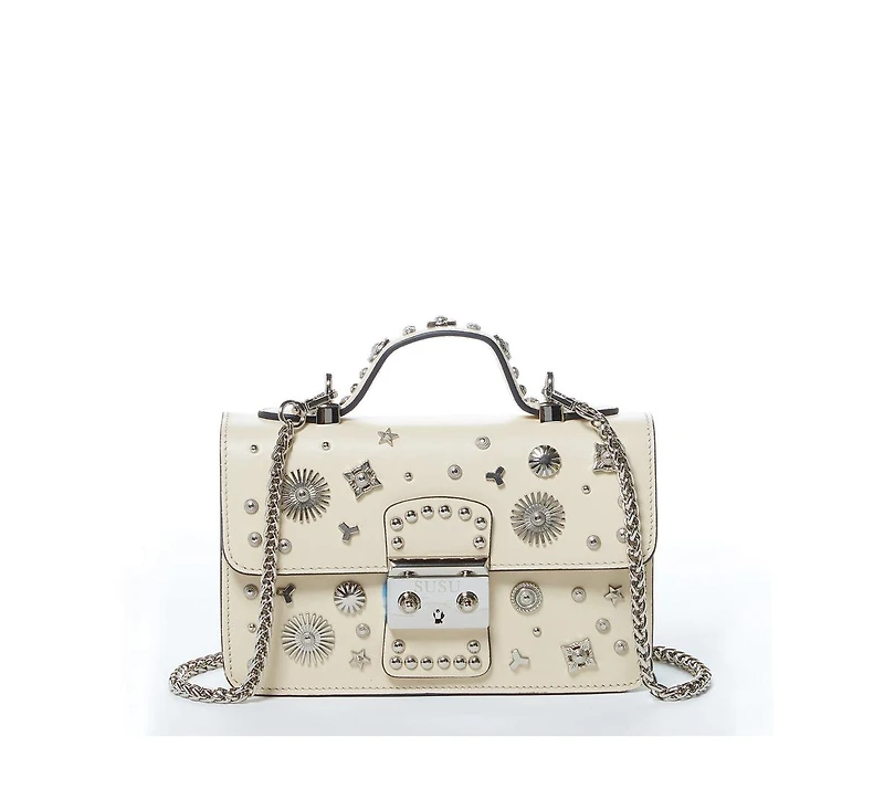 Susu Small Leather Crossbody Bag Cream Off White Purse Women's Handbag