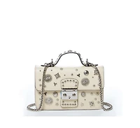 Susu Small Leather Crossbody Bag Cream Off White Purse Women's Handbag