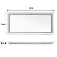 Luvodi 41.3 x 19.7 In Rectangular Led Backlit Illuminated Bathroom Mirror Wall Mounted Makeup Mirror