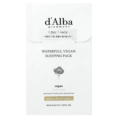 d'Alba Waterfull Nutrition Sleeping Pack 12 Packs