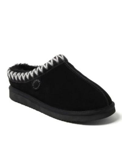 Dearfoams Mens Fireside By Grafton Genuine Shearling Clog Slipper With Taping