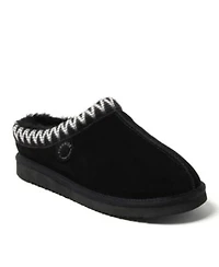Dearfoams Mens Fireside By Grafton Genuine Shearling Clog Slipper With Taping
