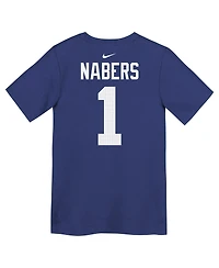 Nike Preschool Malik Nabers Royal New York Giants Name Number T-Shirt