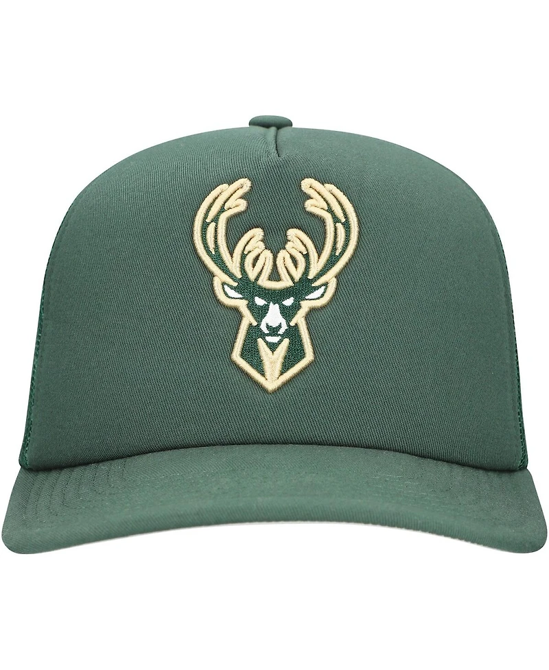 Mitchell & Ness Men's Hunter Green Milwaukee Bucks Core Evergreen Otc Trucker Adjustable Hat