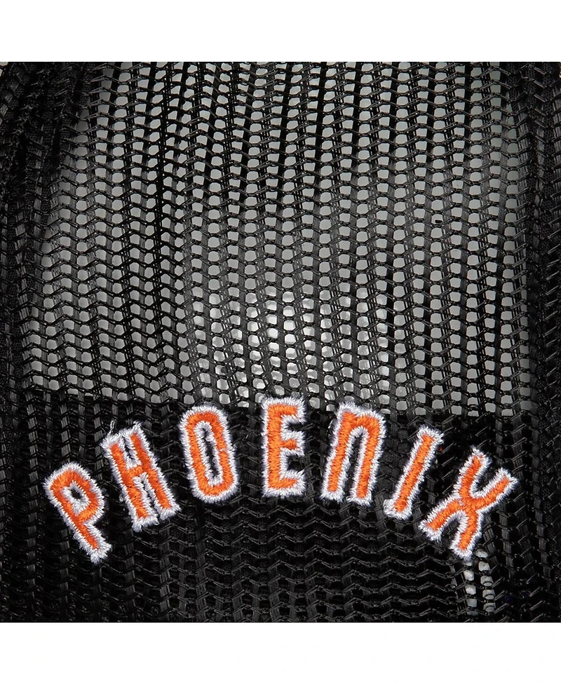 Mitchell & Ness Men's White Phoenix Suns Hardwood Classics Blocker Foam Front Trucker Snapback Hat
