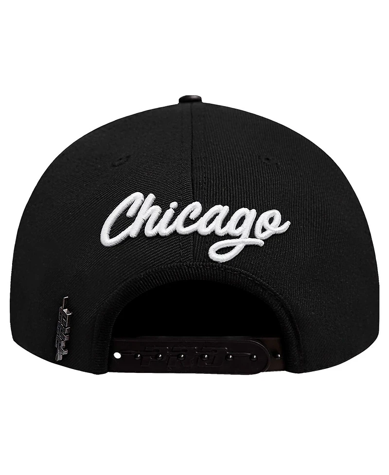 Pro Standard Men's Black Chicago Bulls Paint the City Pinch Front Snapback Hat
