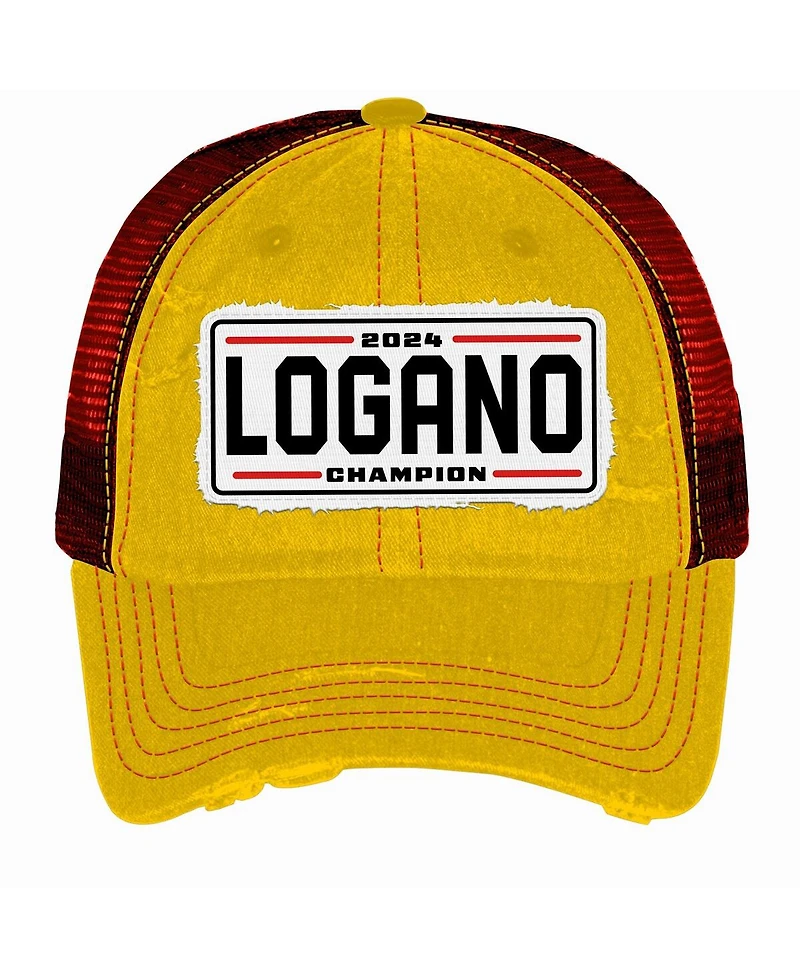 Team Penske Men's Checkered Flag Sports Yellow Joey Logano 2024 Nascar Cup Series Champion Patch Adjustable Hat
