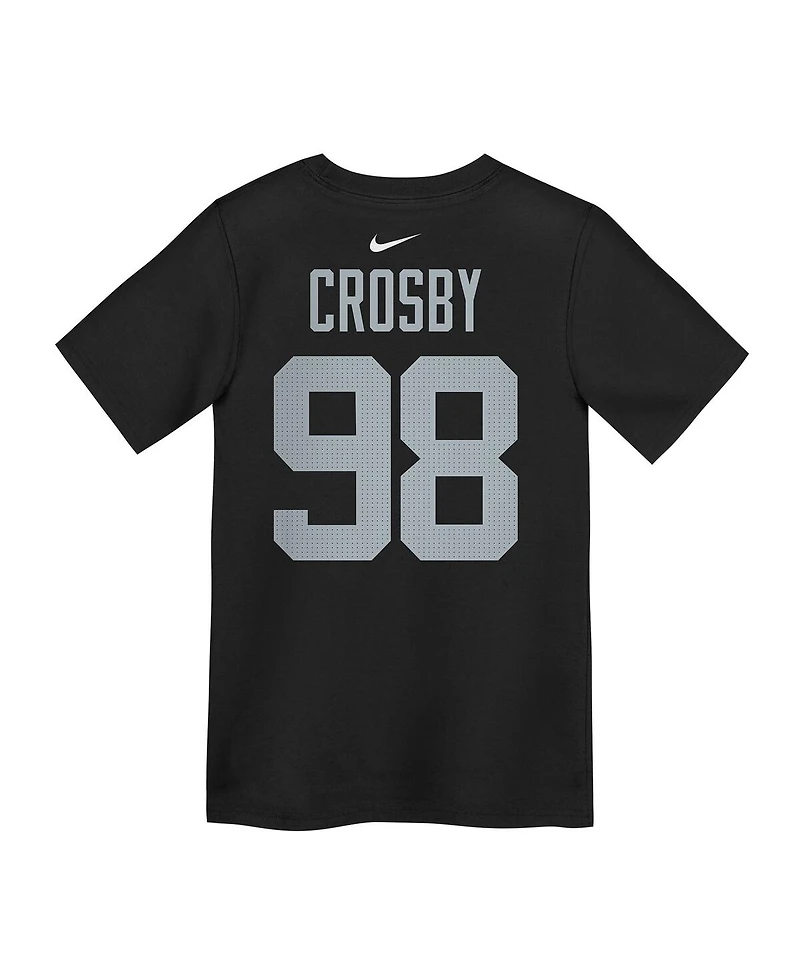 Nike Preschool Maxx Crosby Black Las Vegas Raiders Player Name Number T-Shirt