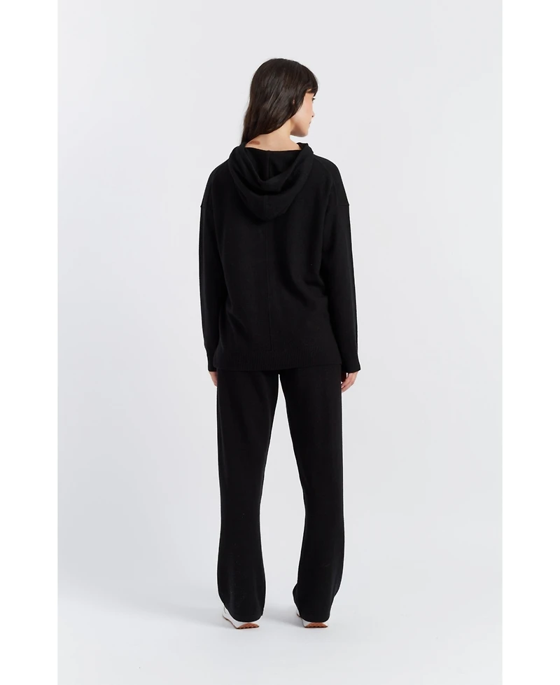 Chinti & Parker Women's Wool Cashmere Blend Relaxed Hoodie Sweater