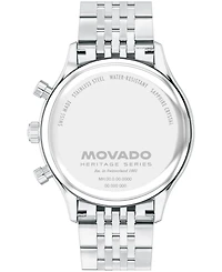 Movado Men's Calendoplan Swiss Quartz Chrono Stainless-Steel Watch, 43mm