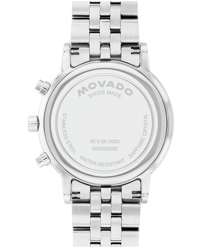 Movado Men's Museum Classic Swiss Quartz Chronograph Stainless-Steel Watch, 42mm