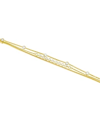 And Now This Cubic Zirconia Triple Row Bracelet