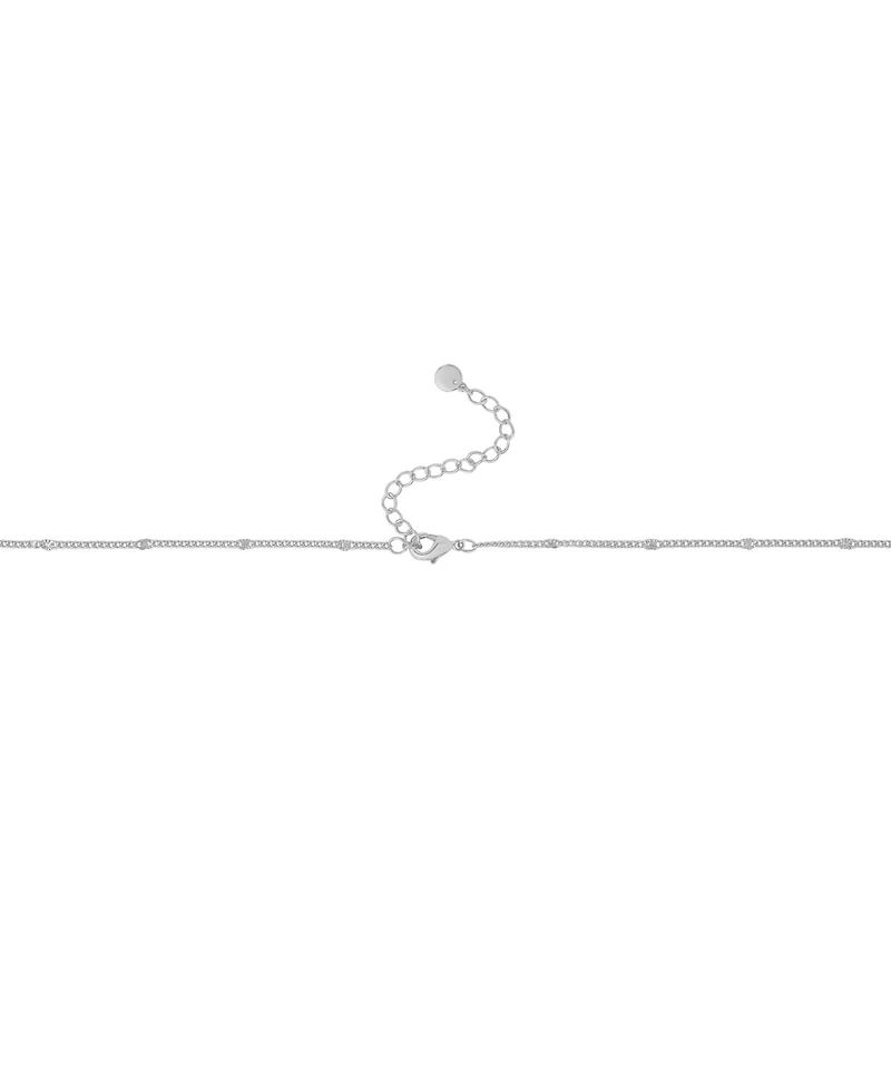 And Now This Cubic Zirconia Circular Shaped Station Necklace