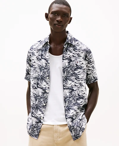 Tommy Hilfiger Men's Regular-Fit Island Print Linen Shirt