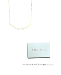 Adornia Adjustable Cultivated Pearl Curved Bar Necklace