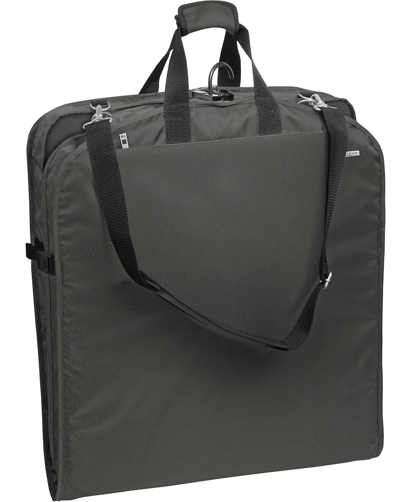 WallyBags 52" Premium Travel Garment Bag with Shoulder Strap and Two Large Pockets