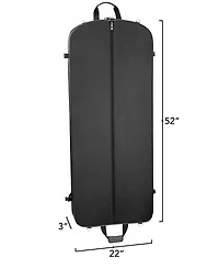 WallyBags 52" Premium Travel Garment Bag with Shoulder Strap and Two Large Pockets