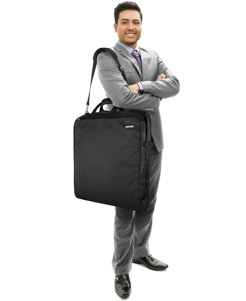45" Premium Extra Capacity Travel Garment Bag with Shoulder Strap and Pockets