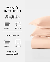 ienjoy Home Double Brushed Solid Duvet Cover Set, King/California King