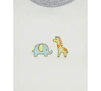 Little Me Baby Safari Short-Sleeve Cotton Bodysuits, Pack of 3
