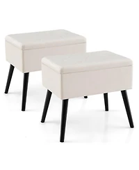 Storage Ottoman with Legs for Living Room and Bedroom Stylish Functional Solution