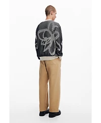 Desigual Men's Floral Jacquard Sweater