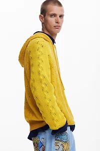 Desigual Men's Hooded sweatshirt with eyelet details