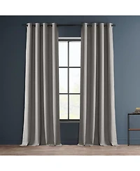 Half Price Drapes Grommet Textured Faux Linen Room Darkening Curtain