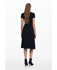 Desigual Women's Midi dress with floral silhouettes