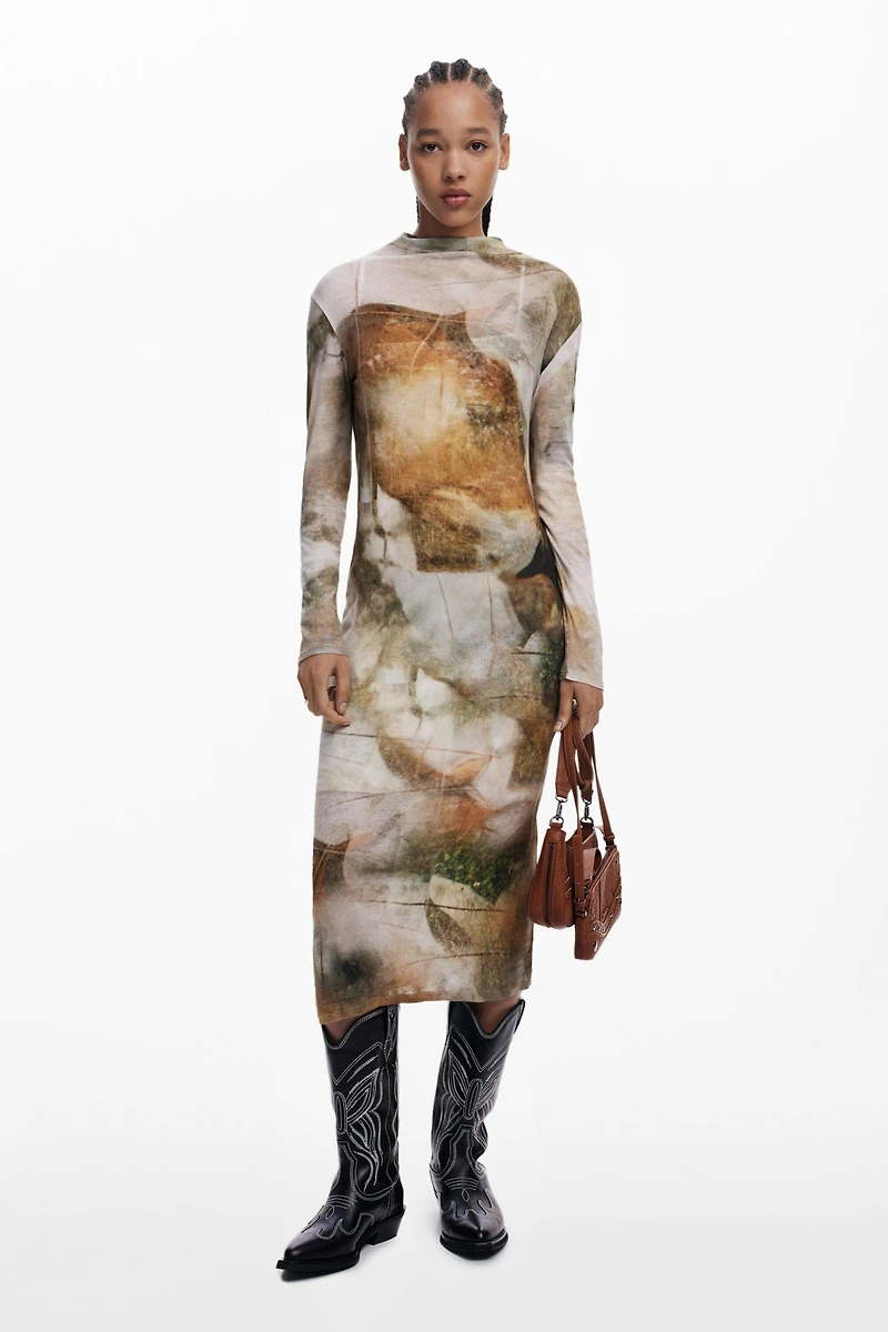 Desigual Women's Mock neck dress