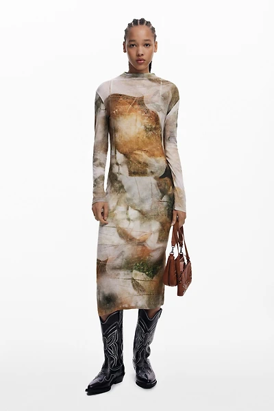 Desigual Women's Mock neck dress