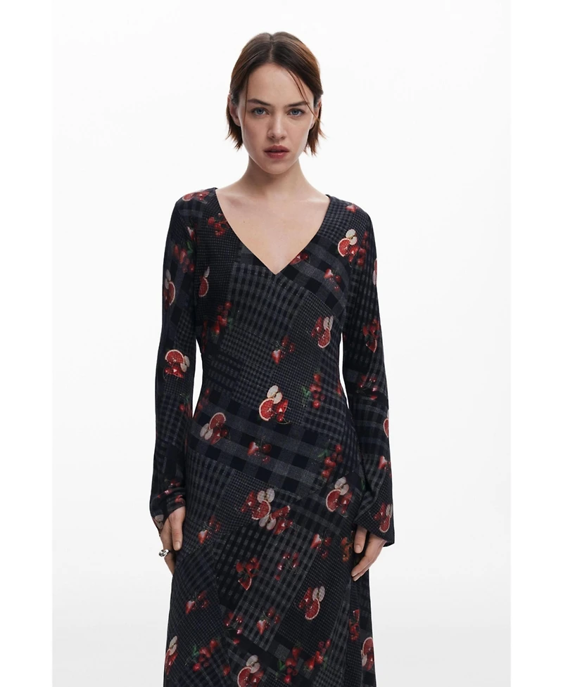 Desigual Women's Midi dress with checks