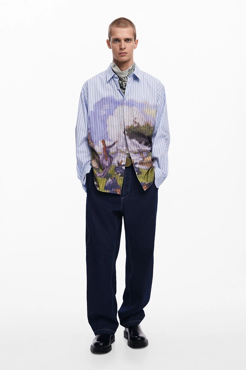Desigual Men's Landscape print shirt