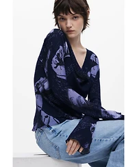 Desigual Women's Asymmetric collage blouse