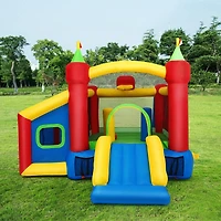 7-in-1 Kids Inflatable Bounce House with Ocean Balls Ultimate Outdoor Playset for Fun