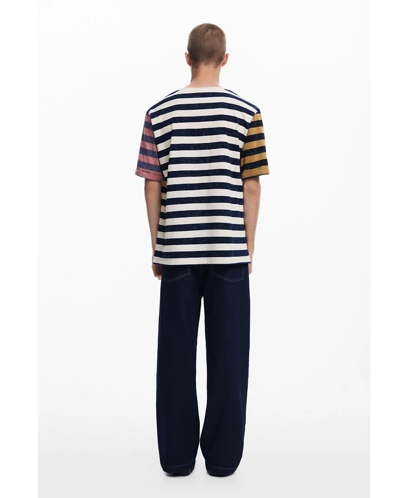 Desigual Men's Striped T-shirt with logo